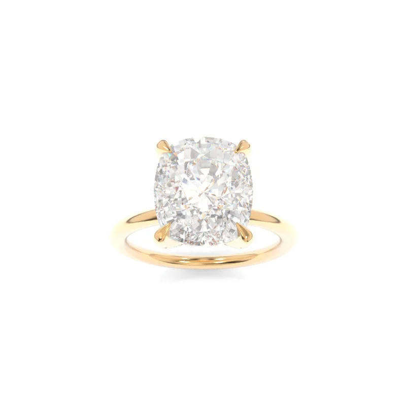 yellow diamond engagement rings -Selena Solitaire Elongated Cushion