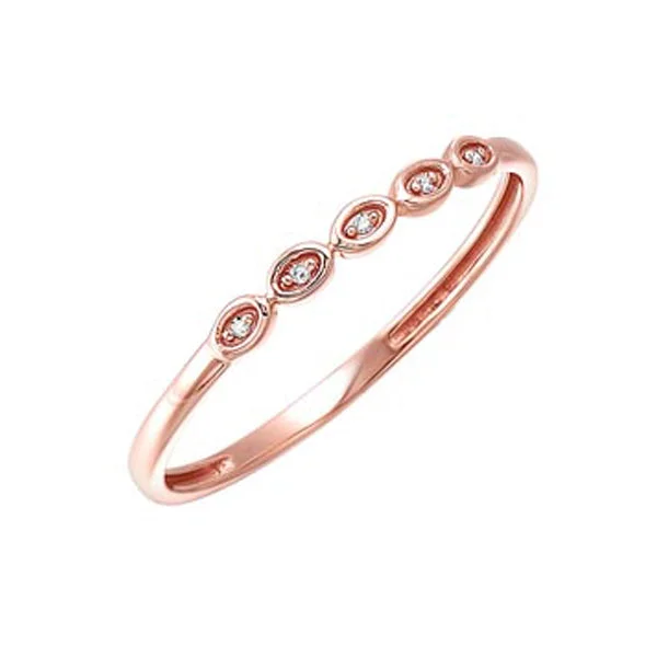 engagement rings for her -Diamond Mini Stackable Ring In Rose Gold (0.01ctw)