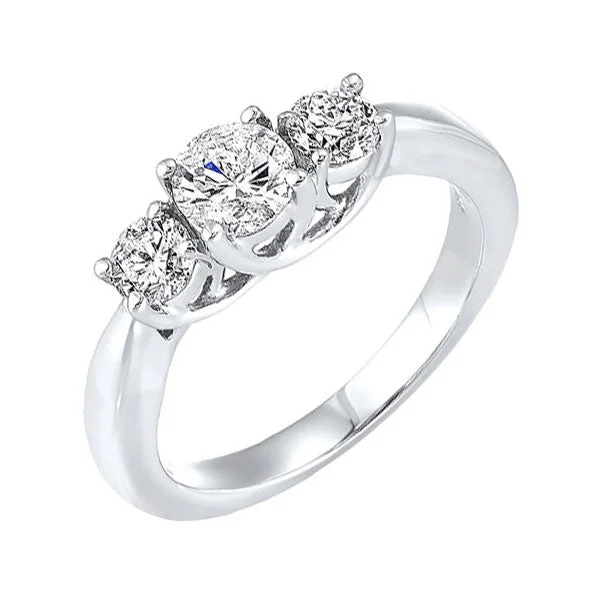 sapphire engagement rings -14KT WHITE GOLD DIAMOND (1/2CTW) RING