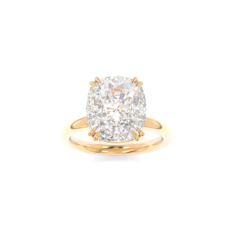 trendy engagement rings -Rachel Solitaire Elongated Cushion