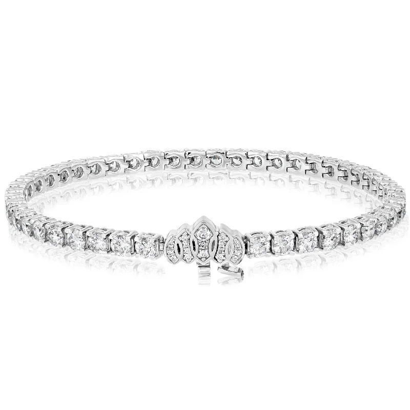 women's gold bracelet -KWIAT 6 Carat Signature Tiara Diamond Line Bracelet