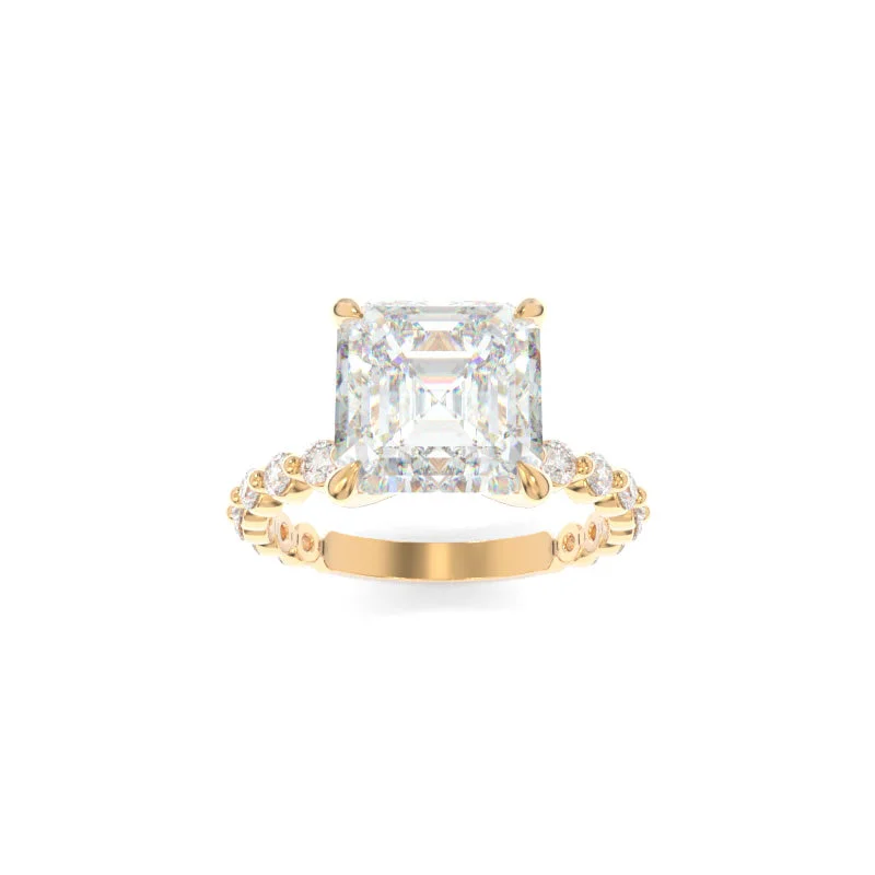 solitaire diamond engagement rings -Jennie Ring Asscher