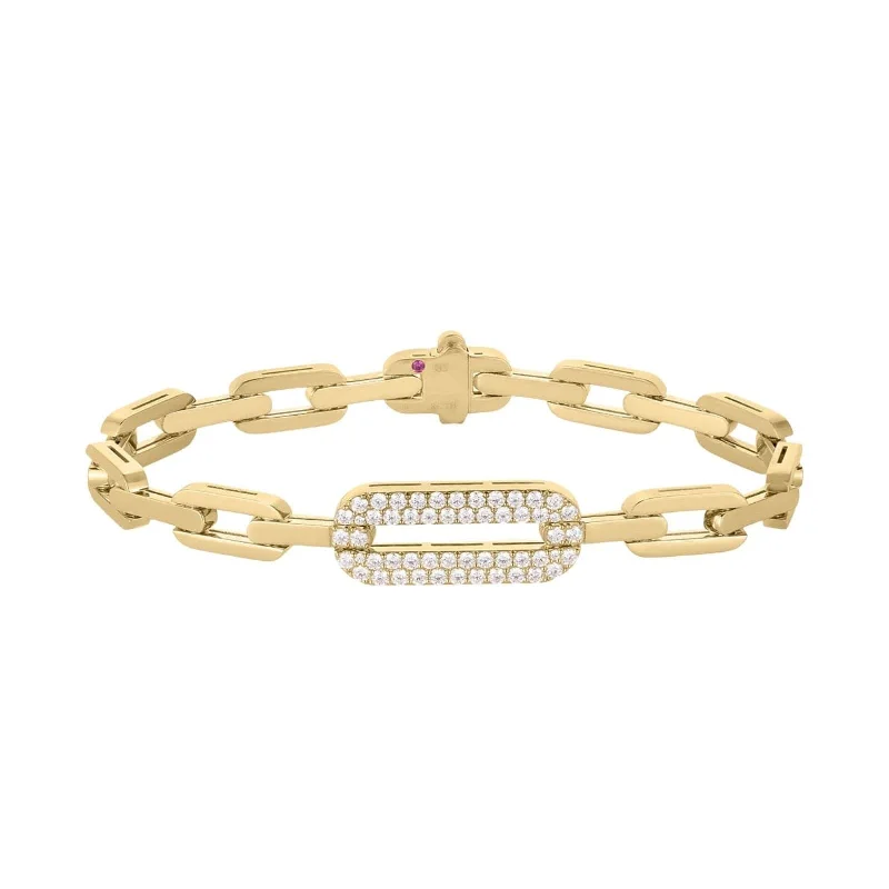 women's cuff bangle -ROBERTO COIN Navarra Diamond Bracelet