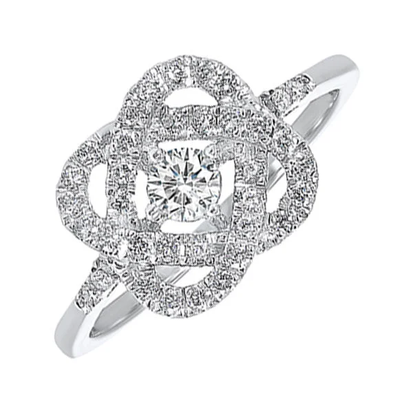 statement engagement rings -14KT WHITE GOLD DIAMOND (1CTW) RING