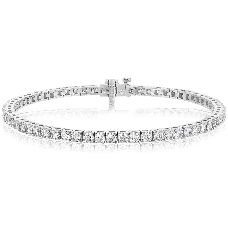 women's feather bangle -4 Carat Diamond Tennis Bracelet