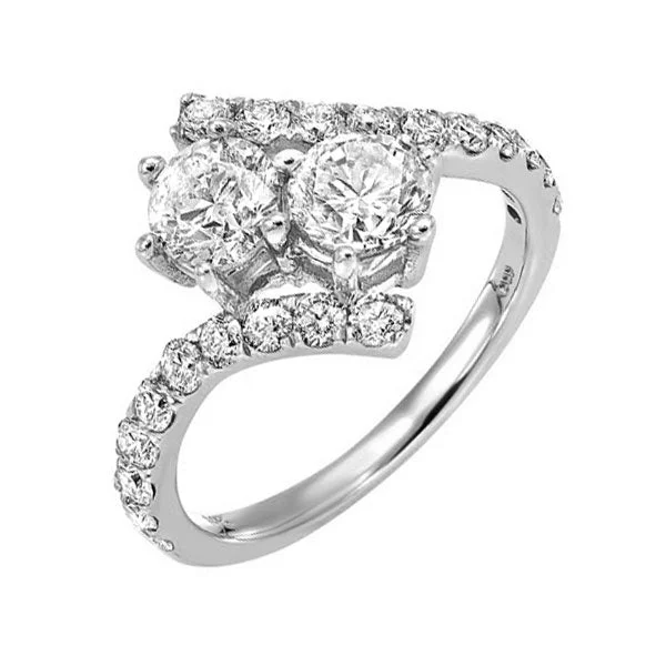 pear-shaped engagement rings -14KT WHITE GOLD DIAMOND(1/2CTW) RING