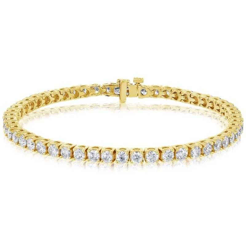 women's double wrap bracelet -5.30 Carat Diamond Tennis Bracelet