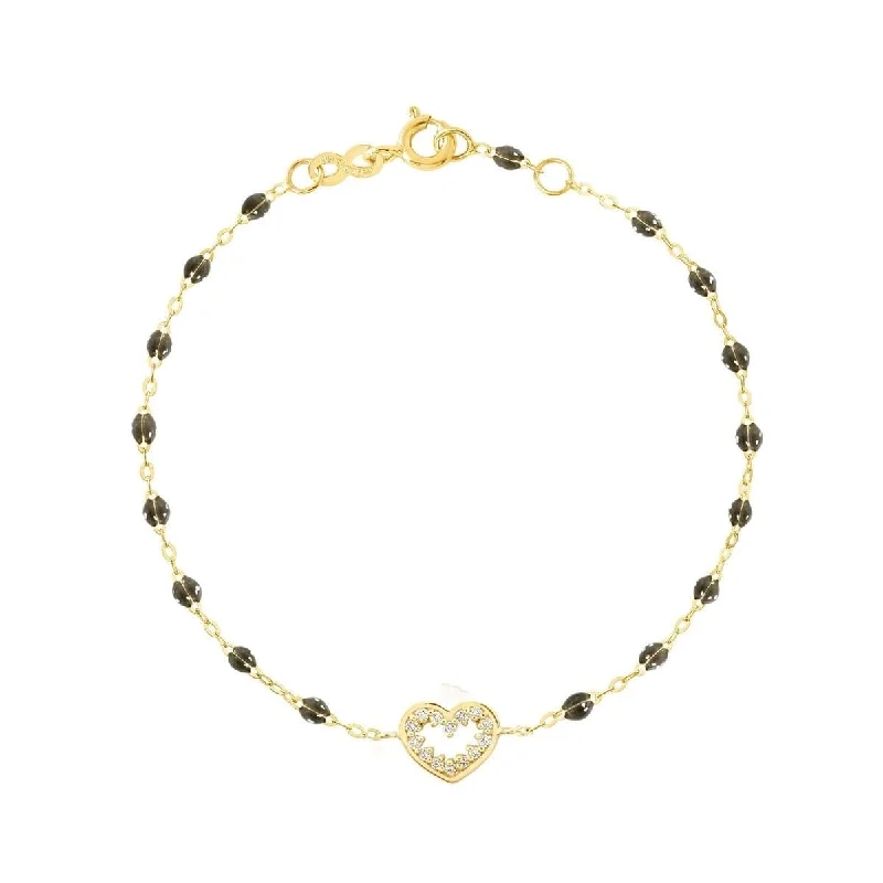 women's luxury bracelet -GIGI CLOZEAU Heart Supreme Diamond Bracelet in Quartz