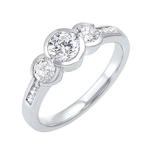 marquise engagement rings -14KT WHITE GOLD DIAMOND (1 1/2CTW) RING