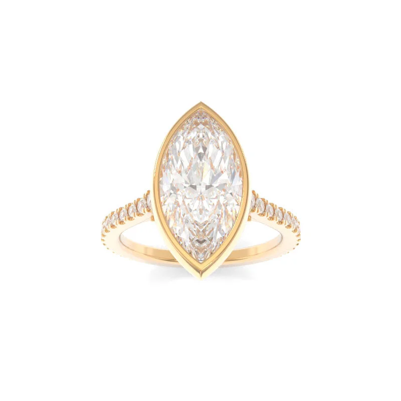 vintage rose gold engagement rings -Eleanor Ring Marquise