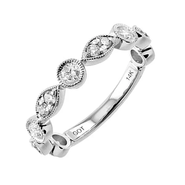 halo engagement rings -14KT WHITE GOLD DIAMOND(5/8CTW) RING