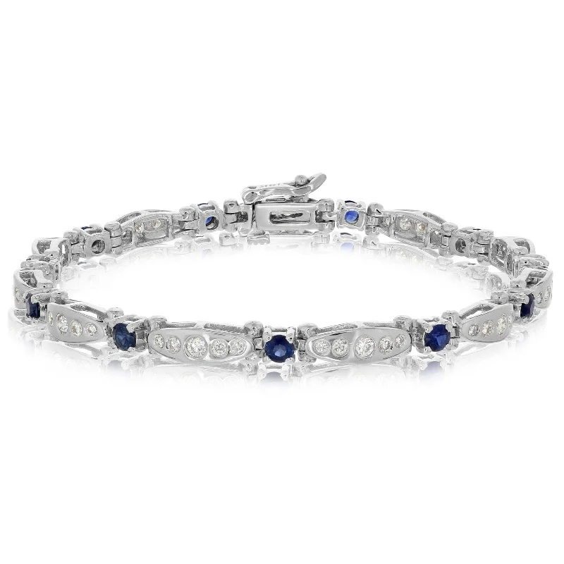 women's birthstone bracelet -Sapphire & Diamond Bracelet