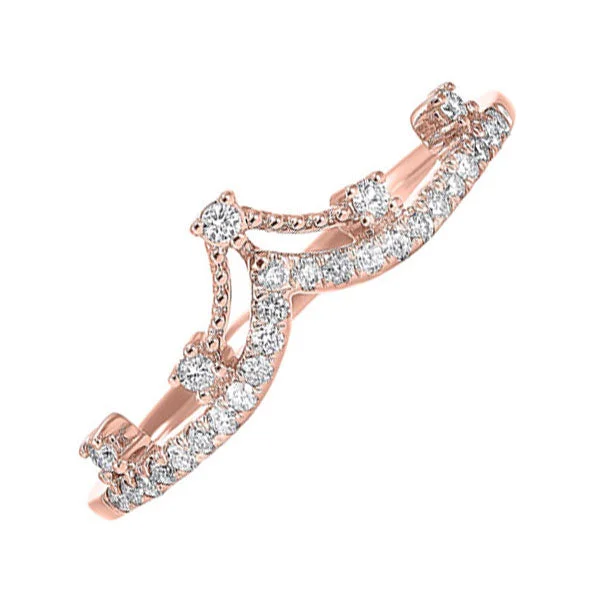 rose gold engagement rings -10KT Tiara Style Diamond (1/5 CTW) Ring-Available in Rose, Yellow and White Gold