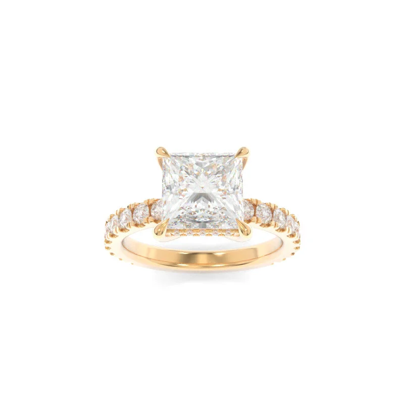 diamond band engagement rings -Rachel Ring Princess