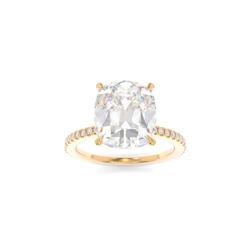 round cut engagement rings -Tara Ring Old Mine Cushion