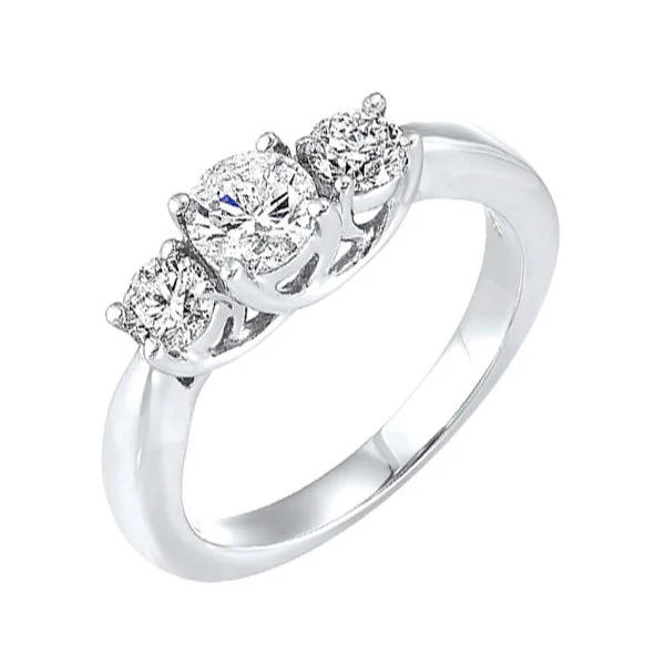 diamond halo engagement rings -14KT WHITE GOLD DIAMOND (1 1/2CTW) RING