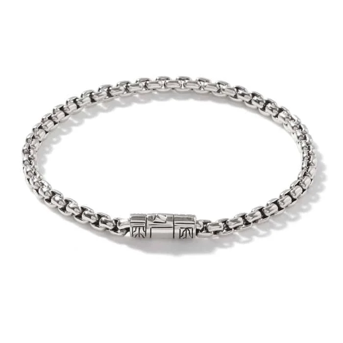 women's thin bracelet -John Hardy Men's Classic Chain 4MM Box Chain Bracelet in Sterling Silver