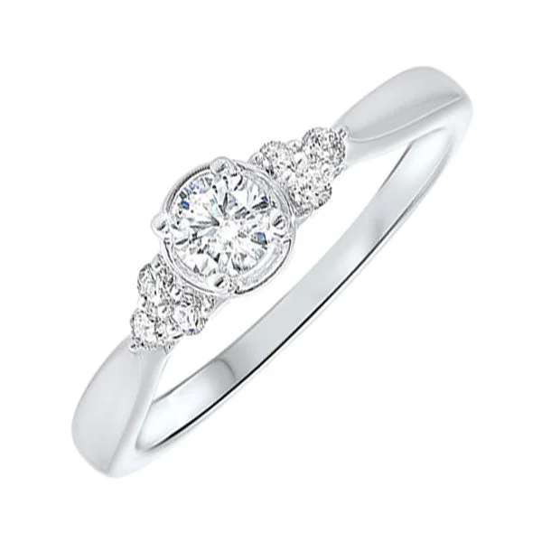 platinum engagement rings -14KT WHITE GOLD DIAMOND(1/3CTW) RING