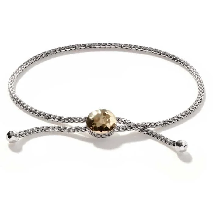 women's multicolored bracelet -John Hardy Palu Classic Chain Pull-Through Bracelet in Sterling Silver and 18K Yellow Gold