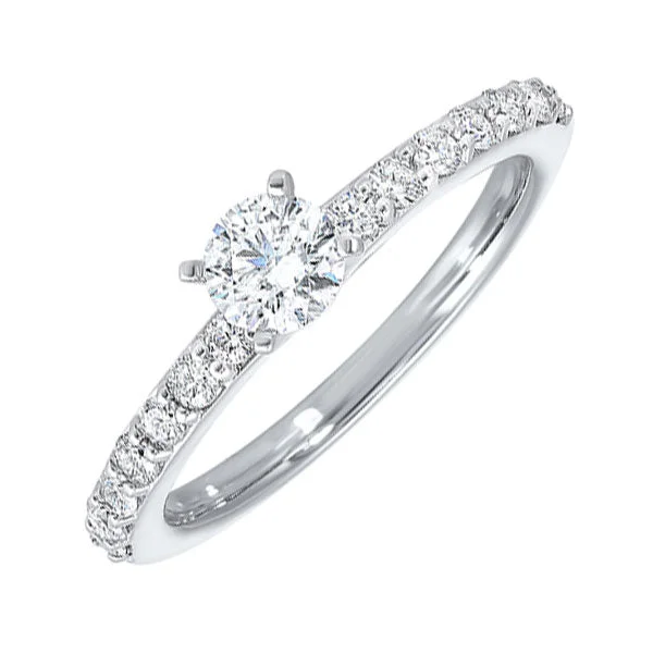 wedding engagement rings sets for her -14KT WHITE GOLD DIAMOND(3/4CTW) RING