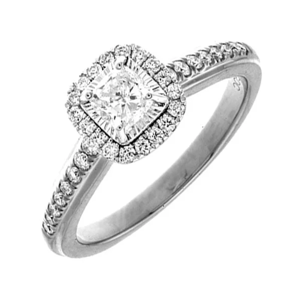 timeless engagement rings -14KT WHITE GOLD DIAMOND(5/8CTW) RING