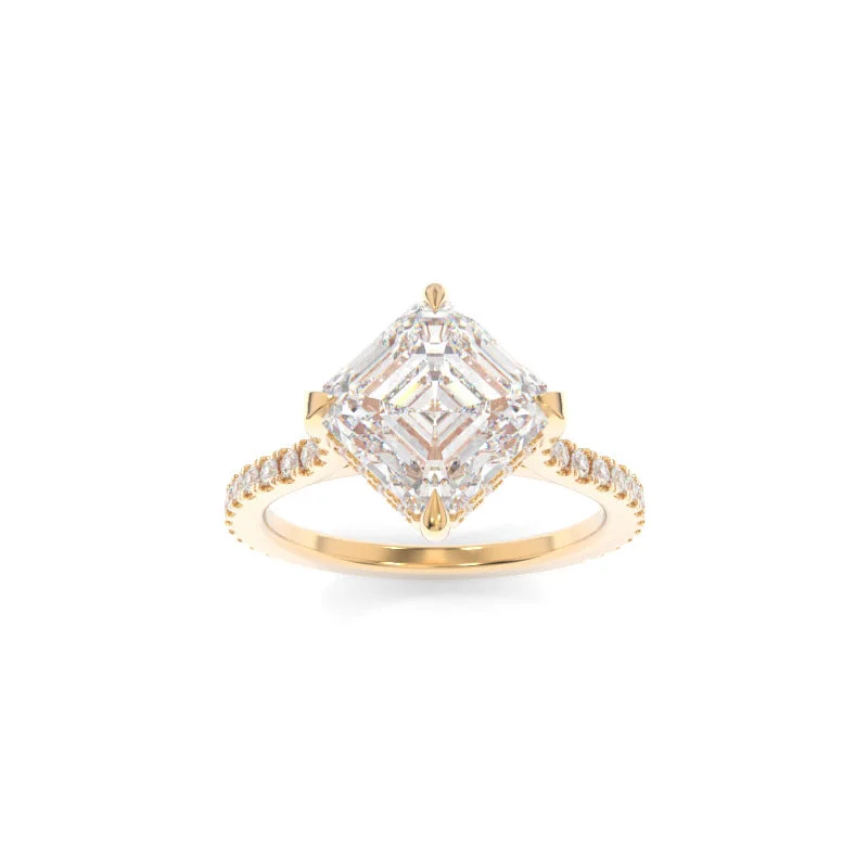 bridal diamond engagement rings -Nora Ring Asscher