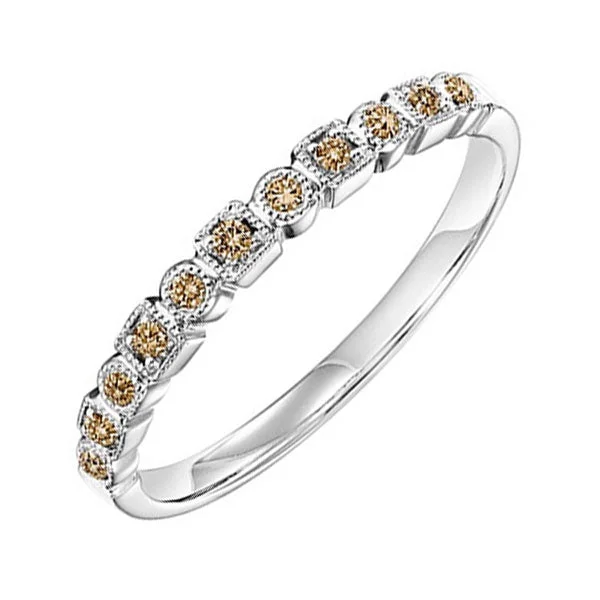 yellow diamond engagement rings -14KT WHITE GOLD DIAMOND (1/10 CTW) RING