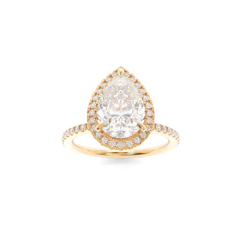 platinum wedding and engagement rings -Alexis Ring Pear