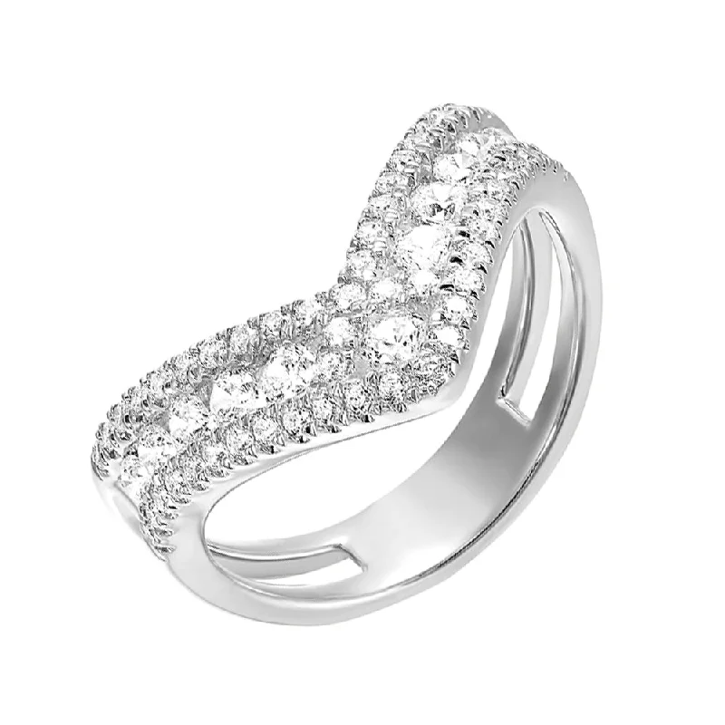 affordable diamond engagement rings -14KT WHITE GOLD DIAMOND (1CTW) RING