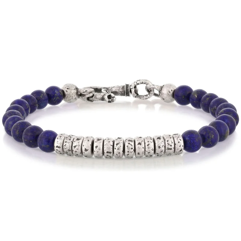 women's thick bracelet -JOHN VARVATOS Lapis Beaded Bracelet