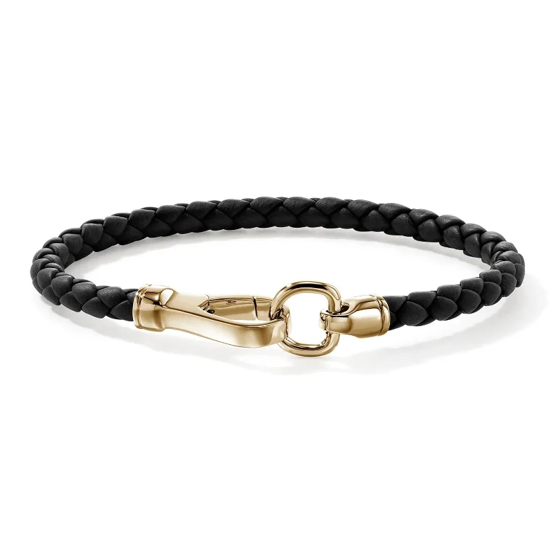 women's knot bracelet -JOHN HARDY Hook Clasp Leather Bracelet