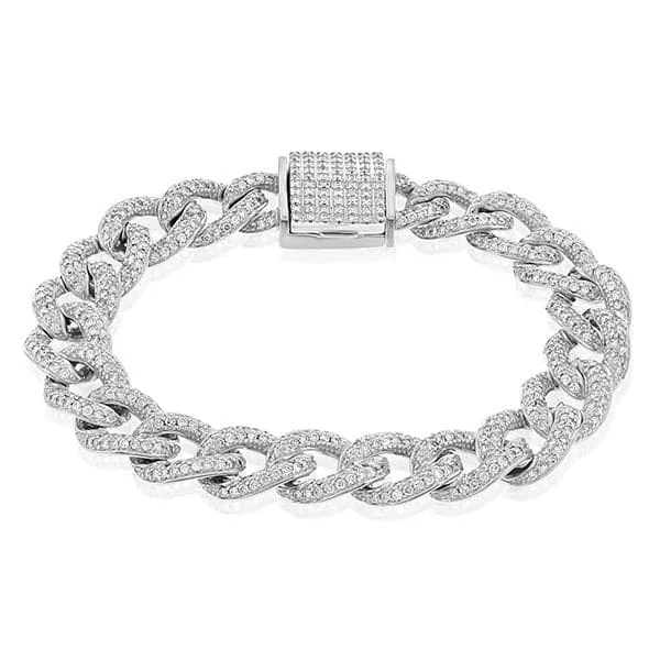 women's friendship bracelet -Diamond Curb Link Bracelet