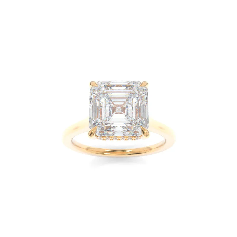 custom-designed engagement rings -Elle Solitaire Asscher