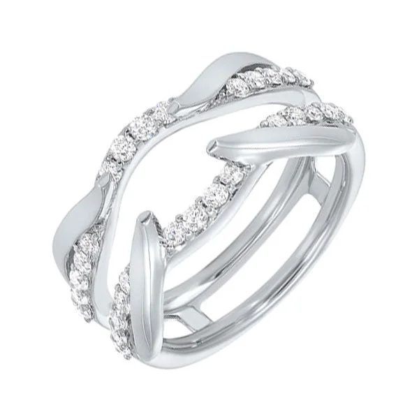 nontraditional engagement rings -14KT WHITE GOLD DIAMOND(1/2CTW) RING