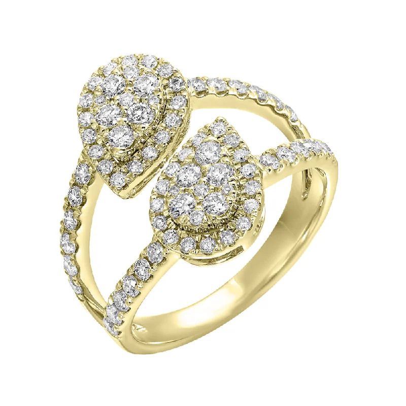 simple engagement rings -14KT YELLOW GOLD DIAMOND (1CTW) RING