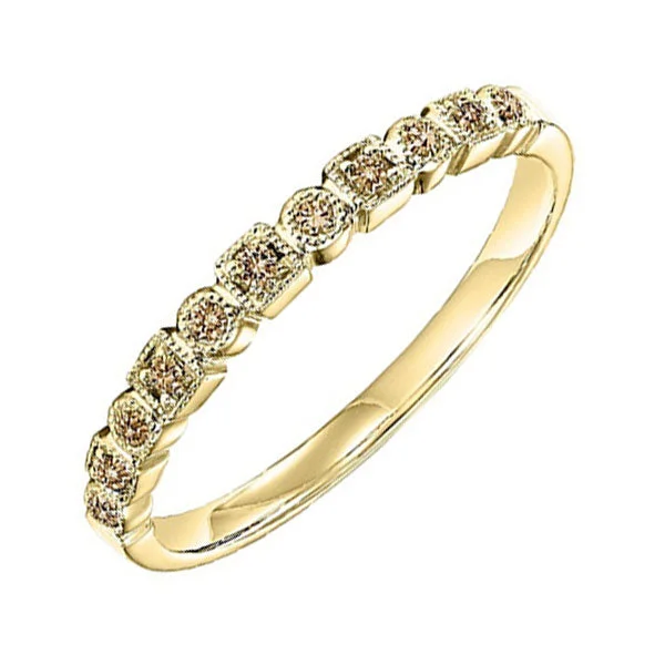 sapphire engagement rings with diamonds -10KT Round Yellow Diamond (1/8CTW) Band- Available in Rose, Yellow and White Gold