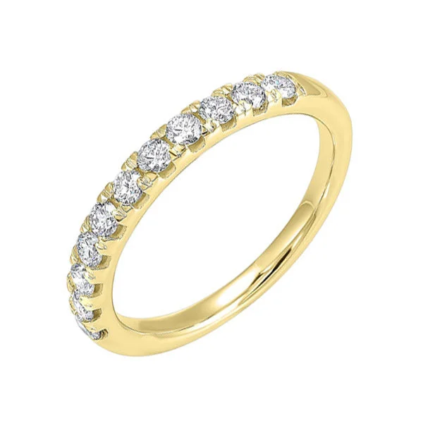 platinum engagement rings -14KT YELLOW GOLD DIAMOND (1/10 CTW) BAND