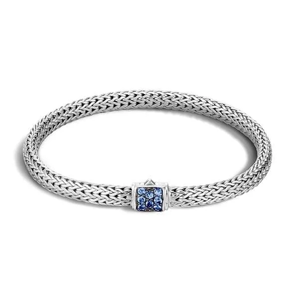 women's moonstone bracelet -JOHN HARDY Icon Blue Sapphire Chain Bracelet