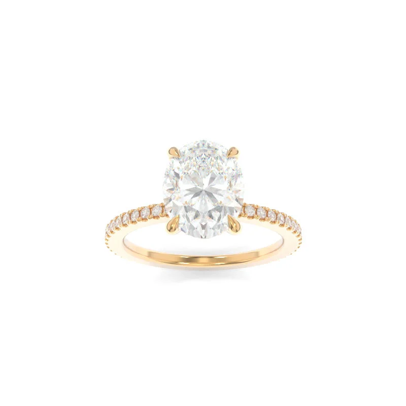 yellow gold engagement rings -Tara Ring Oval