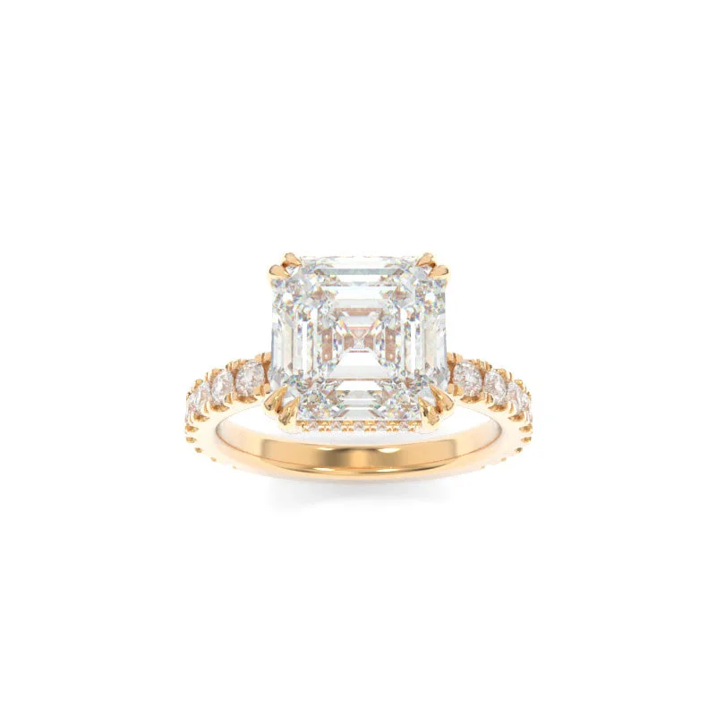 white sapphire engagement rings -Rachel Ring Asscher