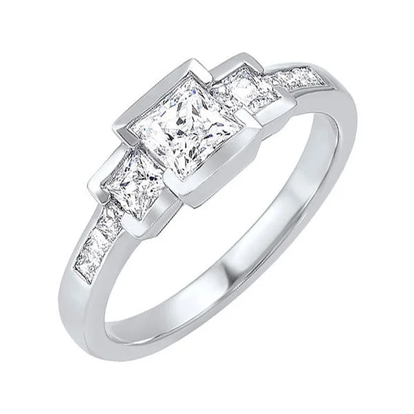 emerald cut engagement rings -14KT WHITE GOLD DIAMOND (2CTW) RING