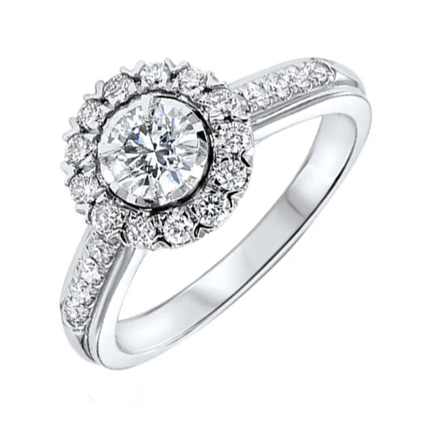 nature-inspired engagement rings -14KT WHITE GOLD DIAMOND(1CTW) RING