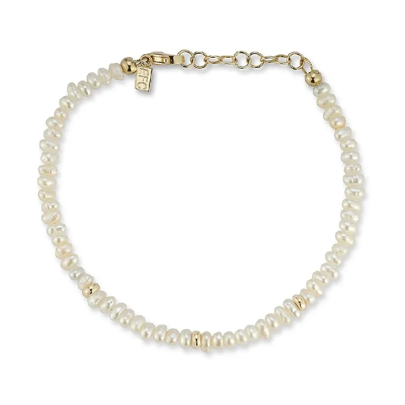 women's beaded bracelet -EF COLLECTION Pearl Birthstone Bead Bracelet