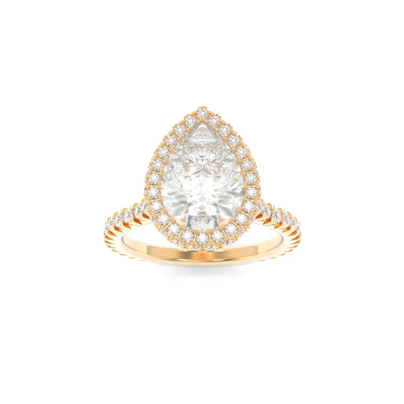 platinum engagement rings -Dakota Ring Pear