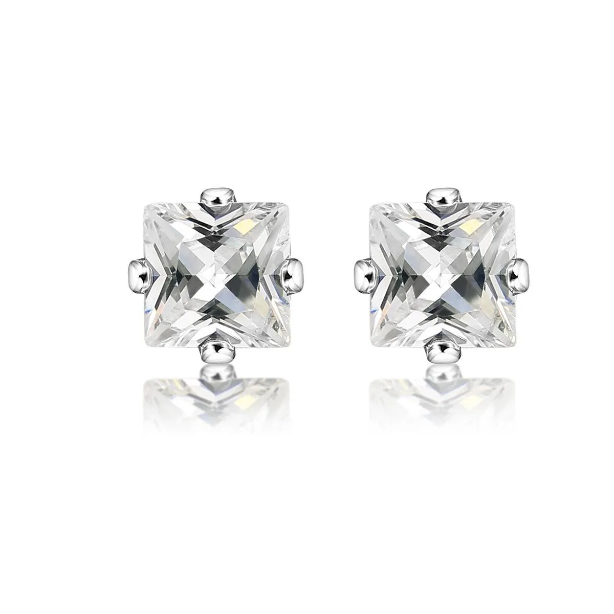 personalized engagement rings -Cubic Zirconia Earring Crown Diamond Stud Earrings