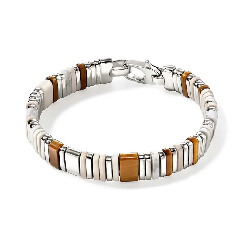 women's crystal bracelet -JOHN HARDY Brown & White Colorblock Bracelet