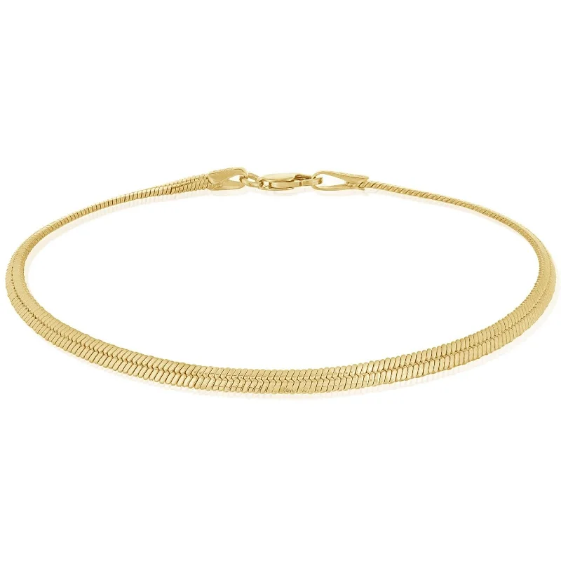 women's diamond bangle -Oval Snake Chain Bracelet