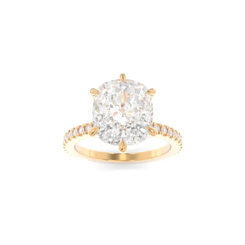 platinum diamond engagement rings -Sienna Ring Elongated Cushion