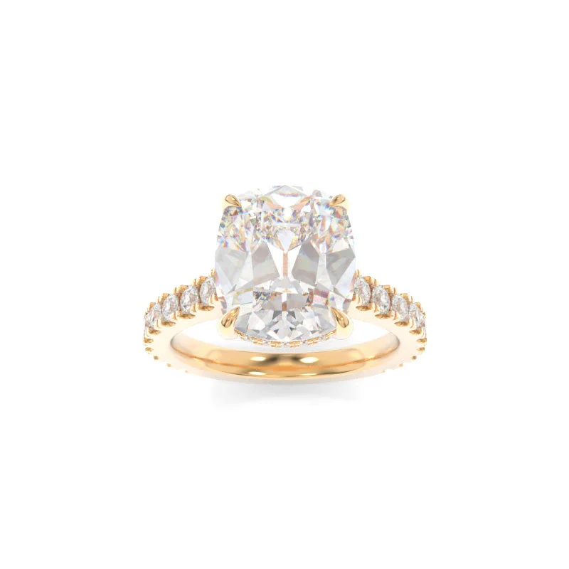 gold engagement rings -Jessie Ring Old Mine Cushion