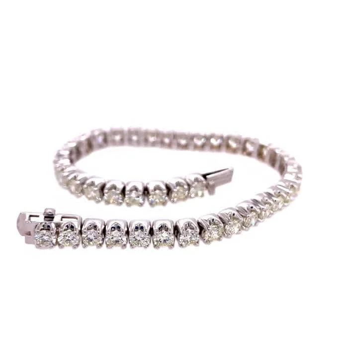 women's cuff bangles -Mountz Collection Diamond Straightline Bracelet in 14K White Gold